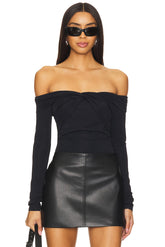 superdown Jillian Bodysuit in Black