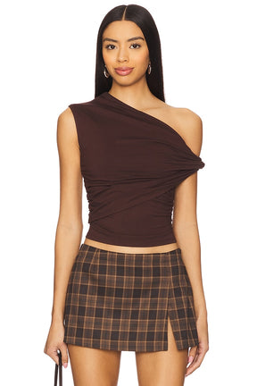 superdown Alessia Top in Chocolate