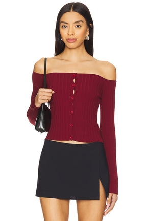 superdown Calypso Top in Oxblood