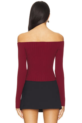 superdown Calypso Top in Oxblood
