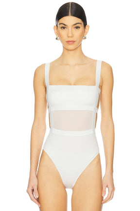 superdown Camille Strappy Back Bodysuit in White