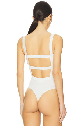 superdown Camille Strappy Back Bodysuit in White