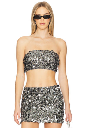 superdown Adalaide Tube Top in Gunmetal