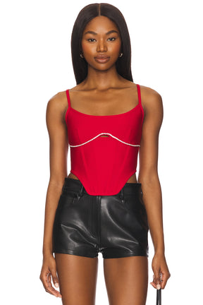 superdown Gia Corset Top in Red