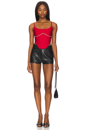 superdown Gia Corset Top in Red
