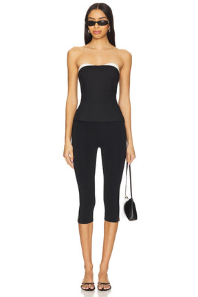superdown Anika Strapless Top in Black & White