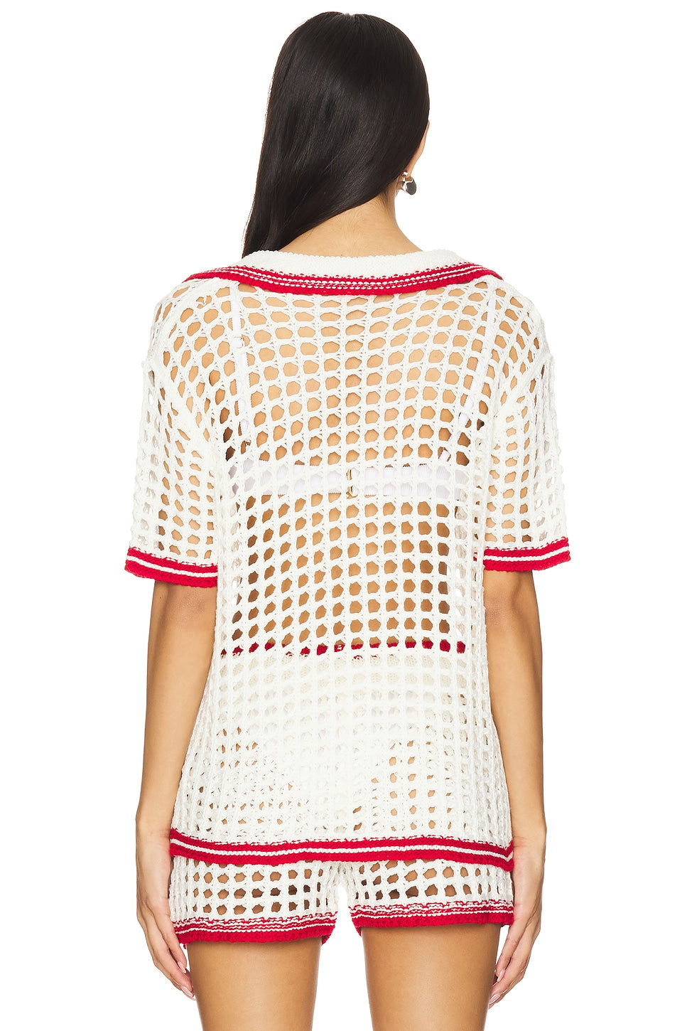 superdown Bronwin Top in White & Red