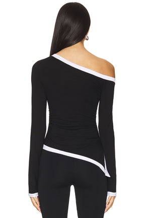 superdown Jordyn Top in Black & White