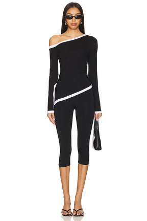 superdown Jordyn Top in Black & White