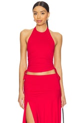 superdown Cammie Halter Top in Red