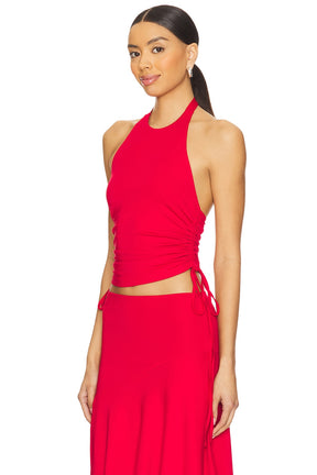 superdown Cammie Halter Top in Red