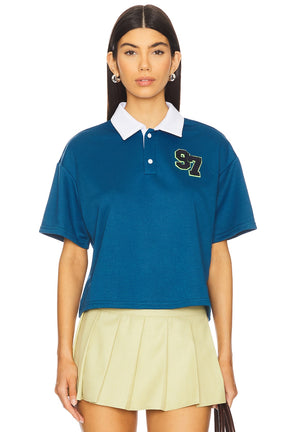 superdown Alinia Polo Top in Blue