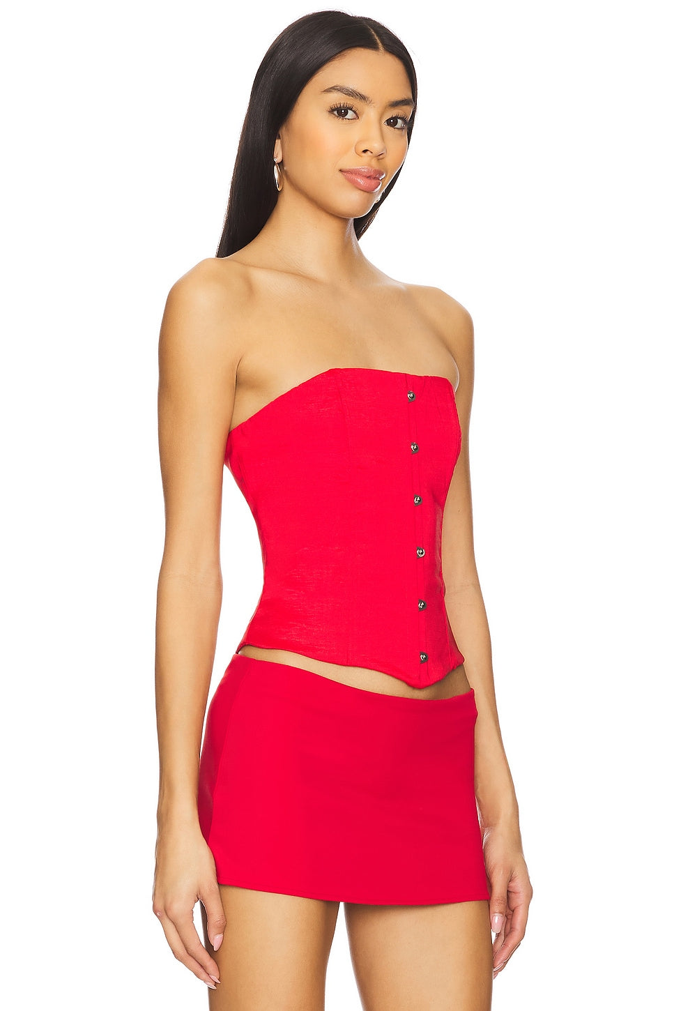 superdown Jordyn Corset Top in Red