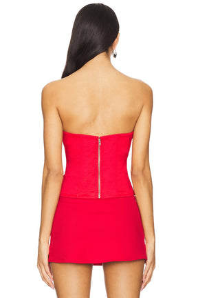 superdown Jordyn Corset Top in Red