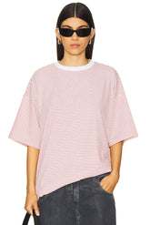 superdown Dylin Oversized Tee in Red Stripe