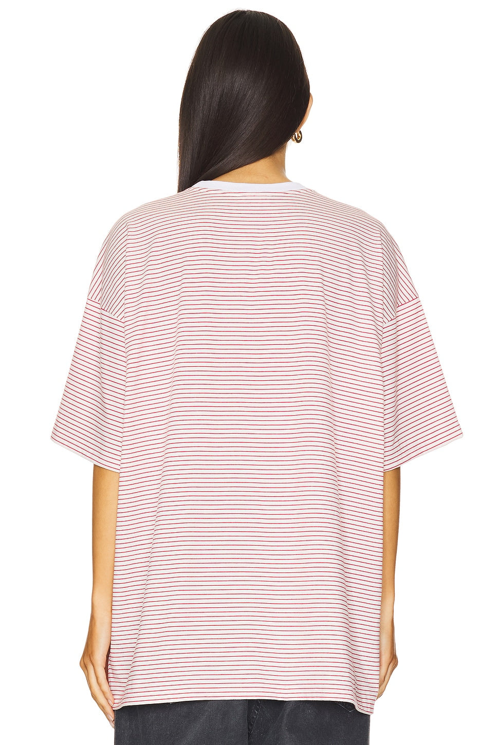 superdown Dylin Oversized Tee in Red Stripe