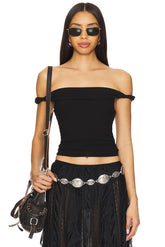 superdown Analiza Off The Shoulder Top in Black