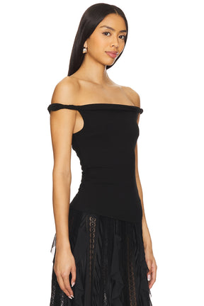 superdown Analiza Off The Shoulder Top in Black