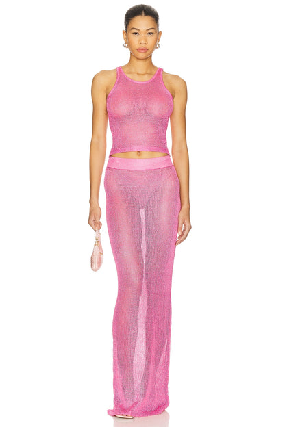 superdown Miranda Knit Top in Pink