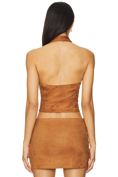 superdown Delphi Top in Tan