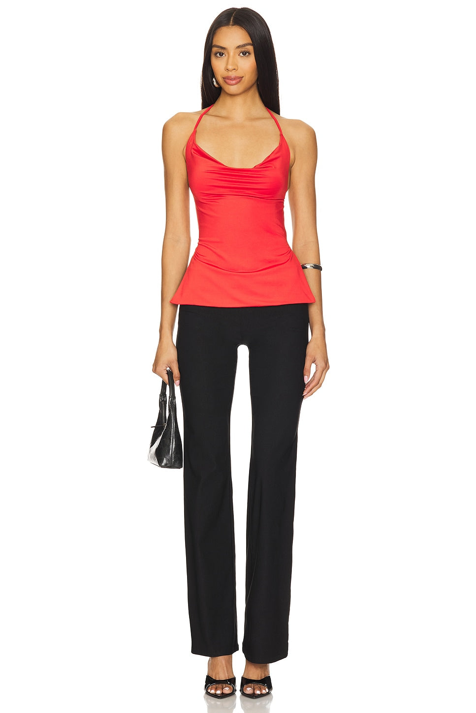 superdown Clover Halter Top in Red