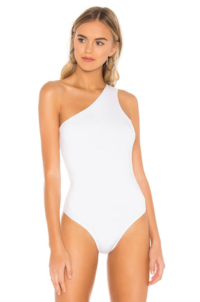 superdown Devonne One Shoulder Bodysuit in White