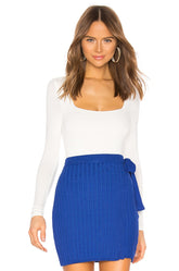 superdown Al Long Sleeve Bodysuit in White