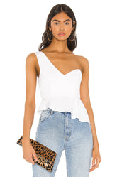superdown Karlie One Shoulder Top in White