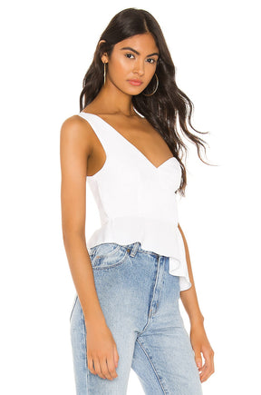 superdown Karlie One Shoulder Top in White