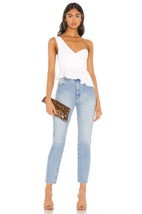 superdown Karlie One Shoulder Top in White