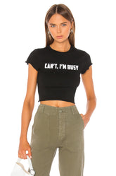 superdown Jen Lettuce Baby Tee in Black