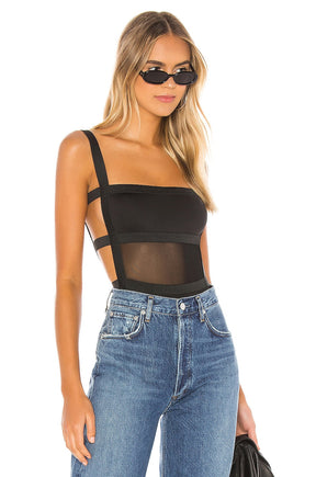 superdown Camille Strappy Back Bodysuit in Black