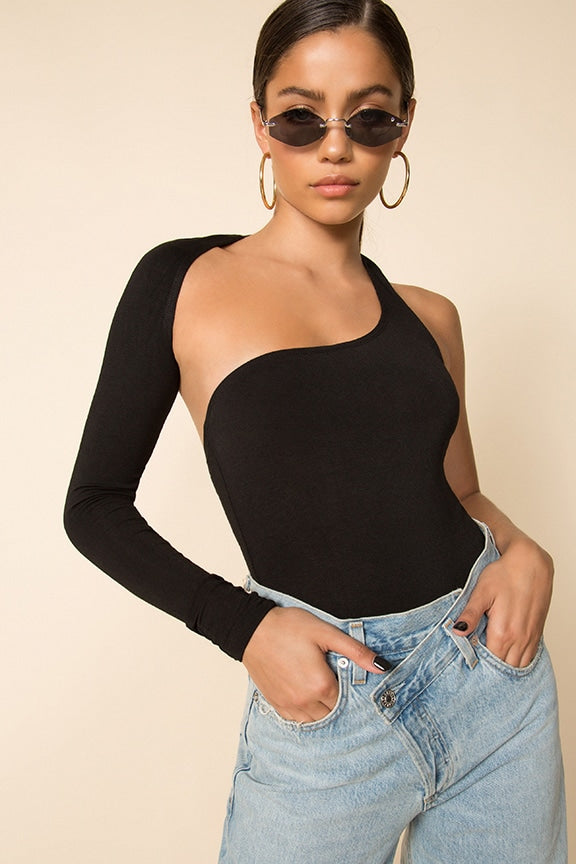 superdown Alessandra Bodysuit in Black