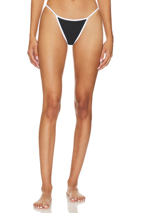 superdown Gianna Bikini Bottom in Black & White