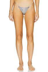 superdown Anaya Bikini Bottom in Silver Metallic