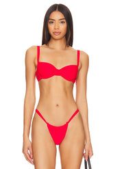 superdown Chiara Bikini Top in Red