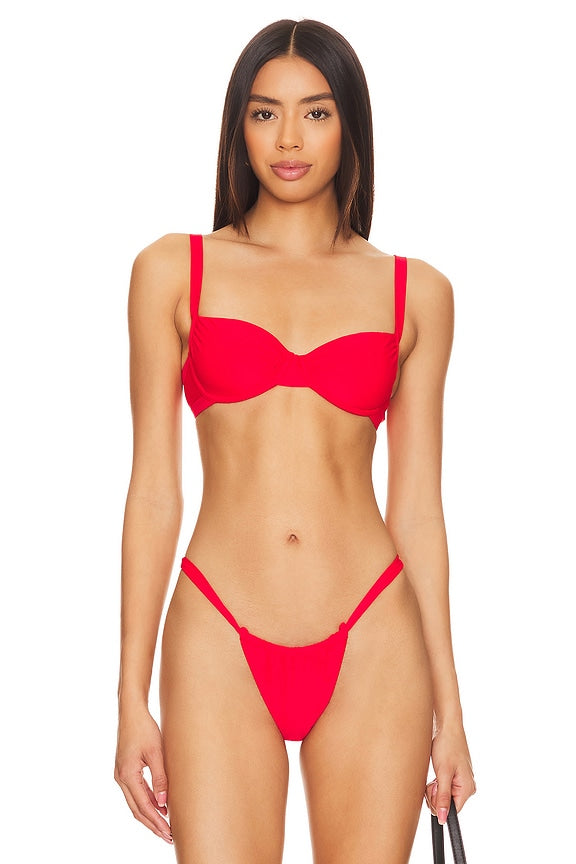 superdown Chiara Bikini Top in Red