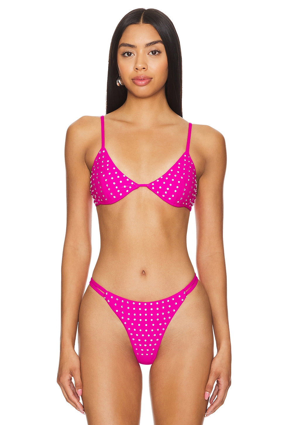 superdown Zita Bikini Top in Hot Pink