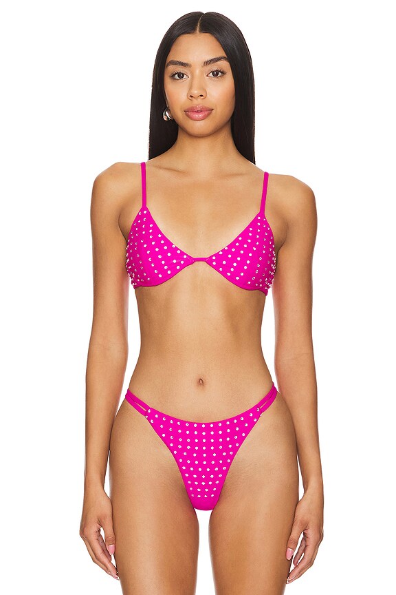 superdown Zita Bikini Top in Hot Pink