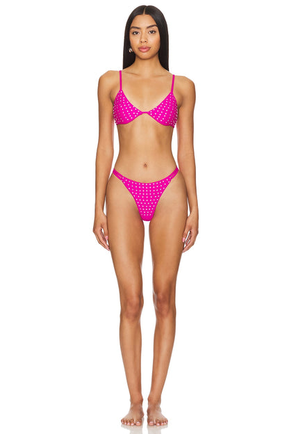 superdown Zita Bikini Top in Hot Pink