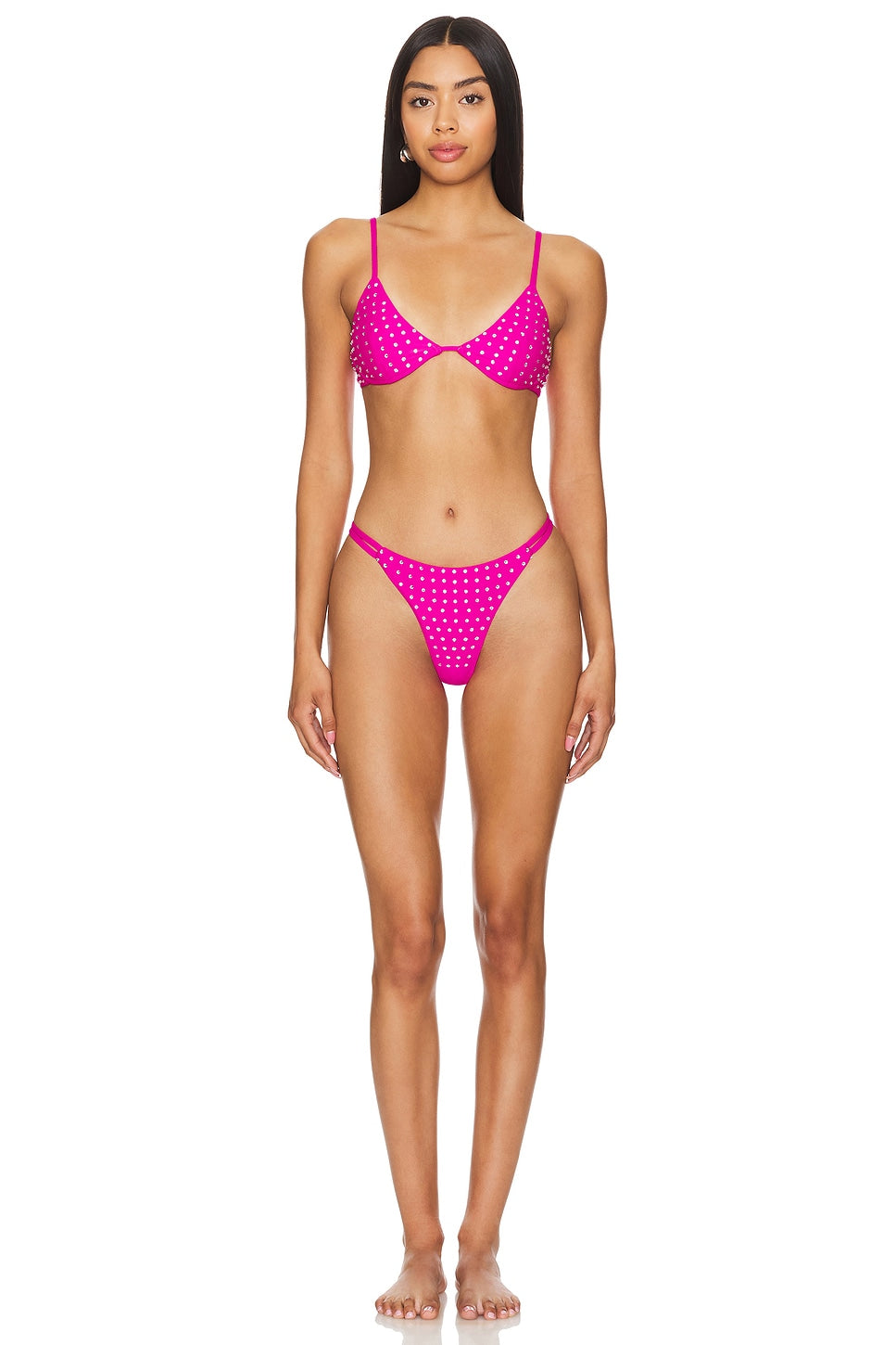 superdown Zita Bikini Top in Hot Pink