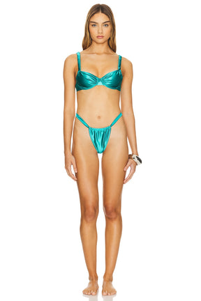 superdown Jessa Bikini Top in Teal
