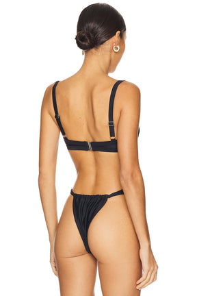 superdown Chiara Bikini Top in Black