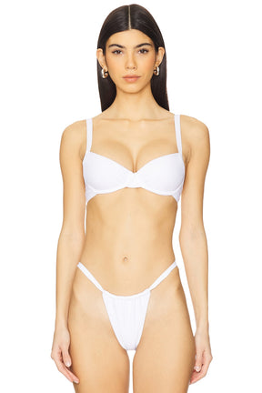 superdown Chiara Bikini Top in White
