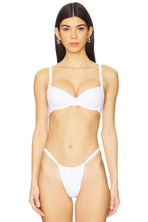 superdown Chiara Bikini Top in White