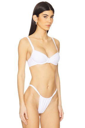 superdown Chiara Bikini Top in White