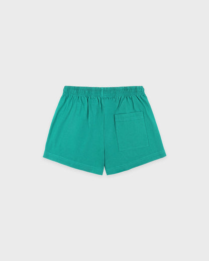 Spellout Embroidered Disco Short - Spring Green/Faded Black