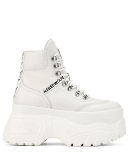 Spike White Leather