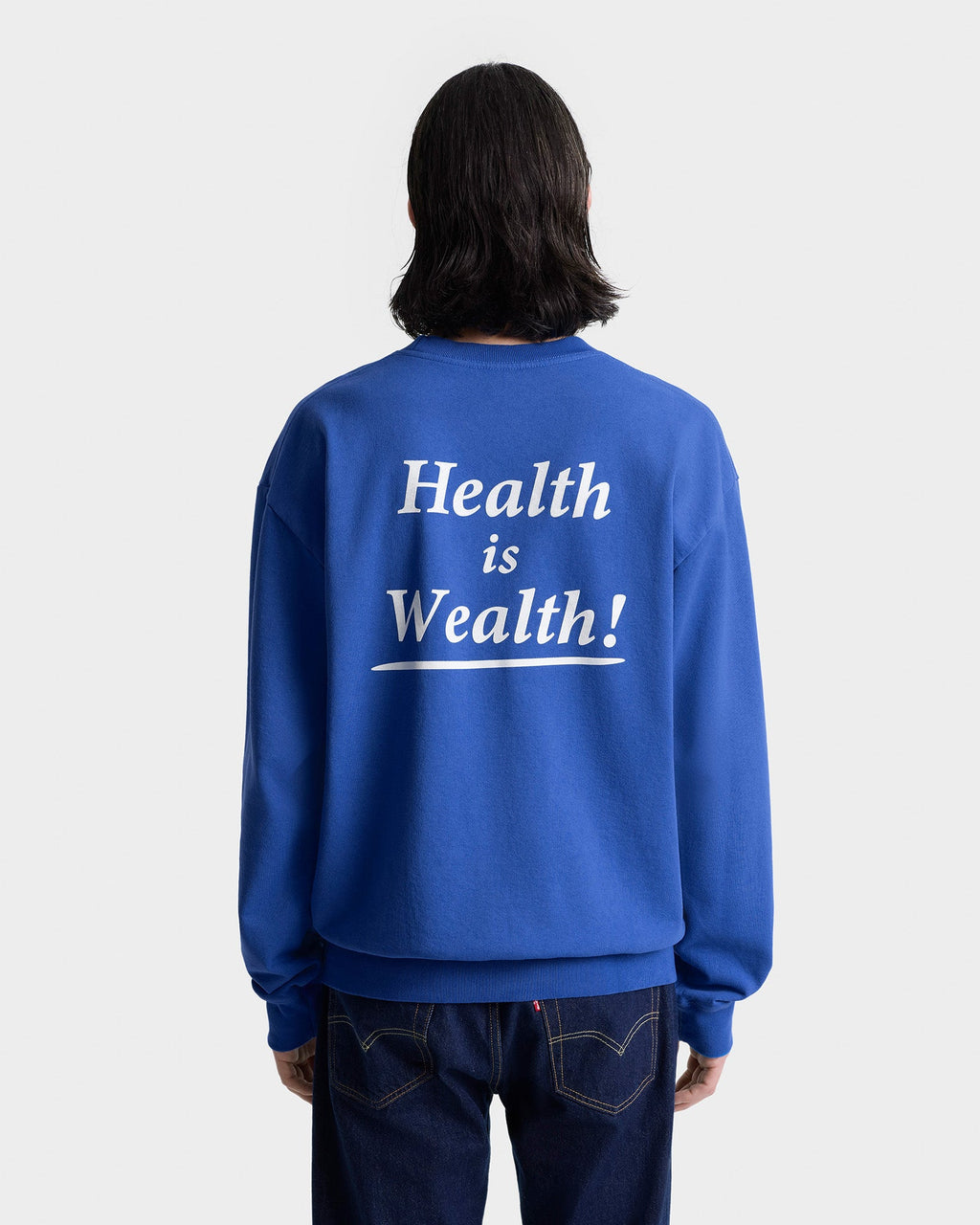 Health is Wealth Crewneck - Team Blue/White