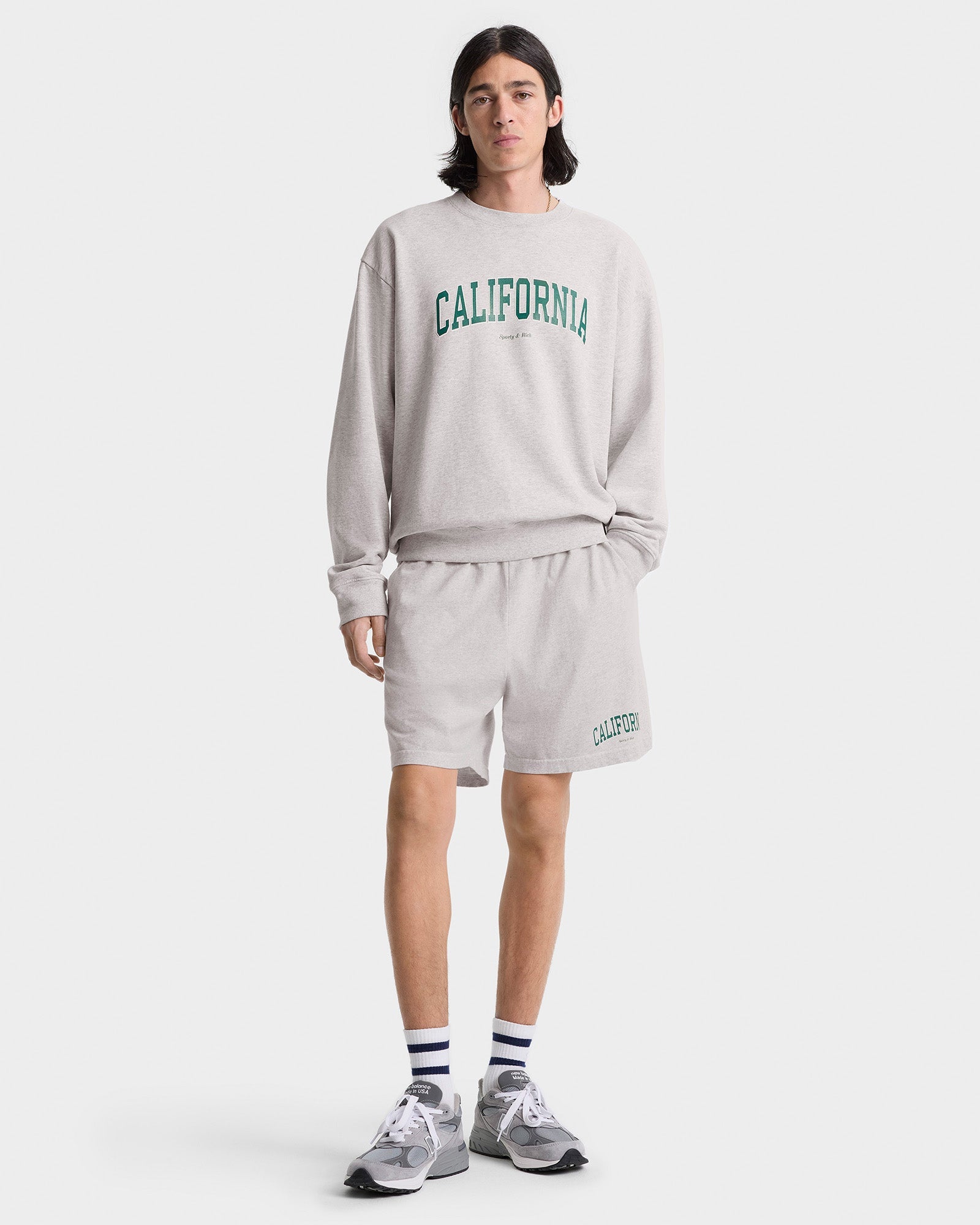 California Gym Short - Heather Gray/Alpine